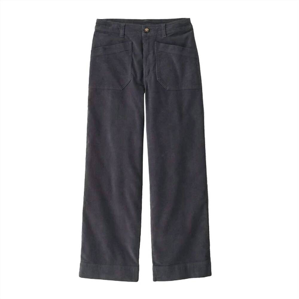 NEW PATAGONIA women's wide leg cord pants in smolder blue